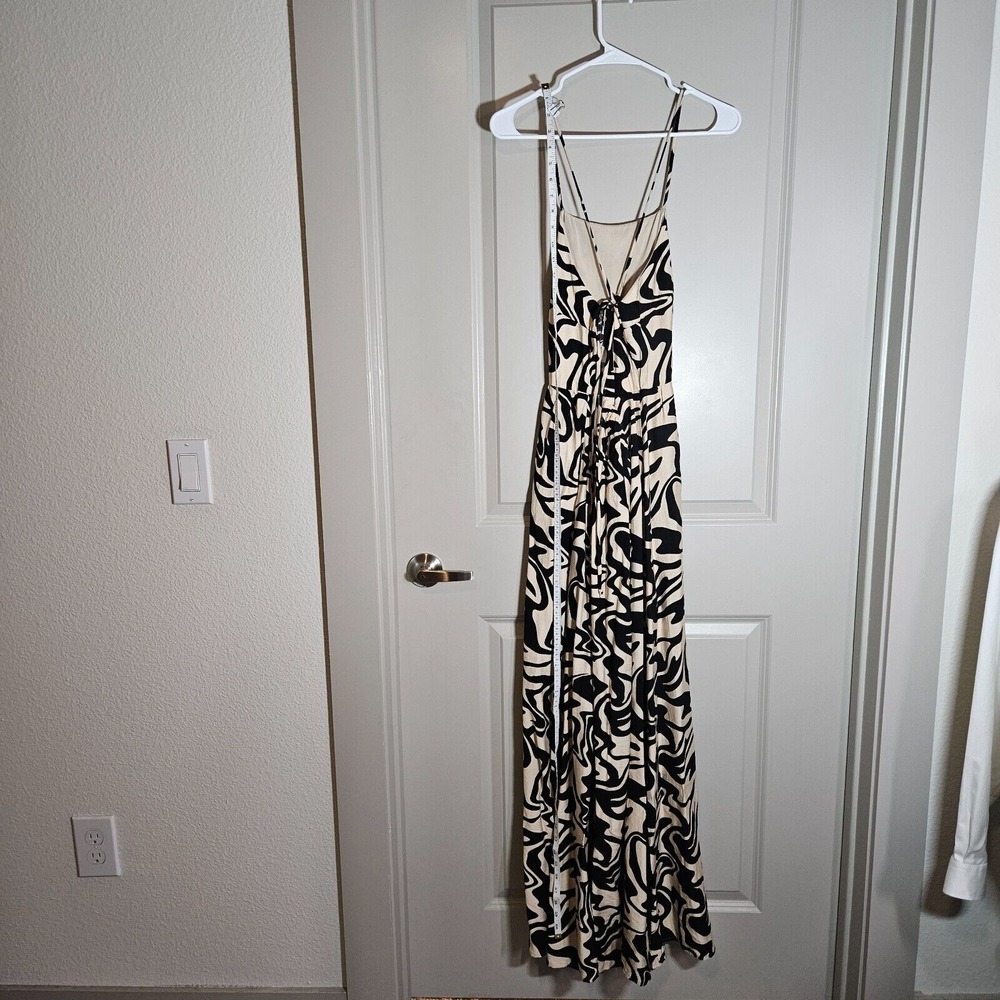 NWOT By Together Anthropologie Maxi Dress Small Abstract Print‎ Black Beige - Picture 11 of 14